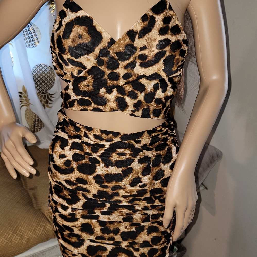 Leapord printed dress